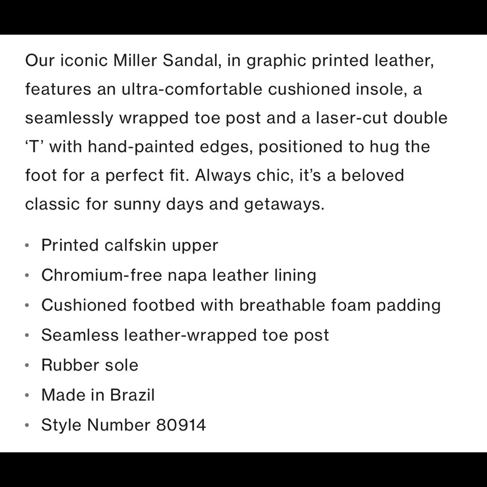 NIB Tory Burch Miller Triangle Geo Sandals - Picture 5 of 6